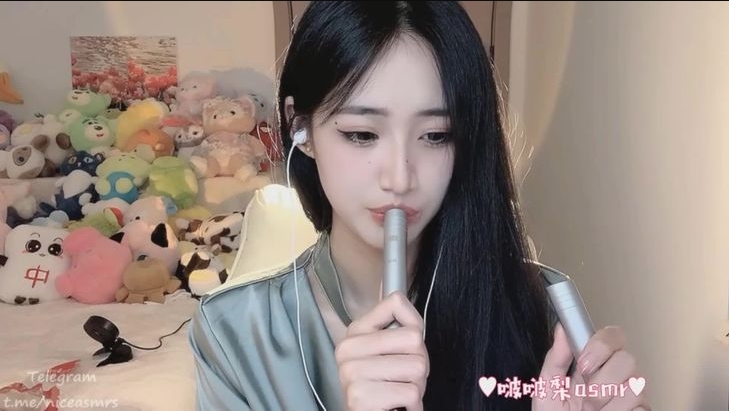 啵啵梨 最新ASMR福利舔麦口腔音哄睡 (1)